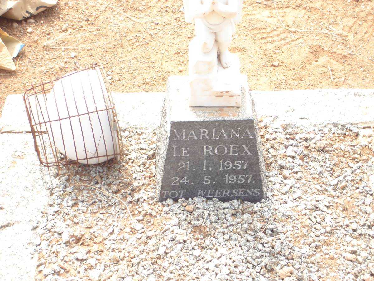 ROEX Mariana, le 1957-1957