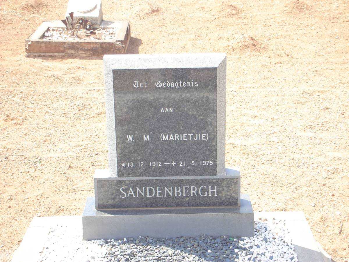 SANDENBERGH W.M. 1912-1975