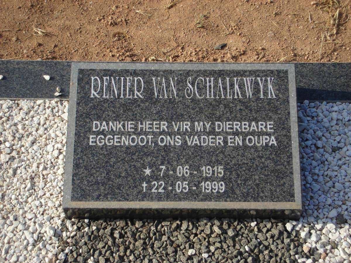 SCHALKWYK Renier, van 1915-1999