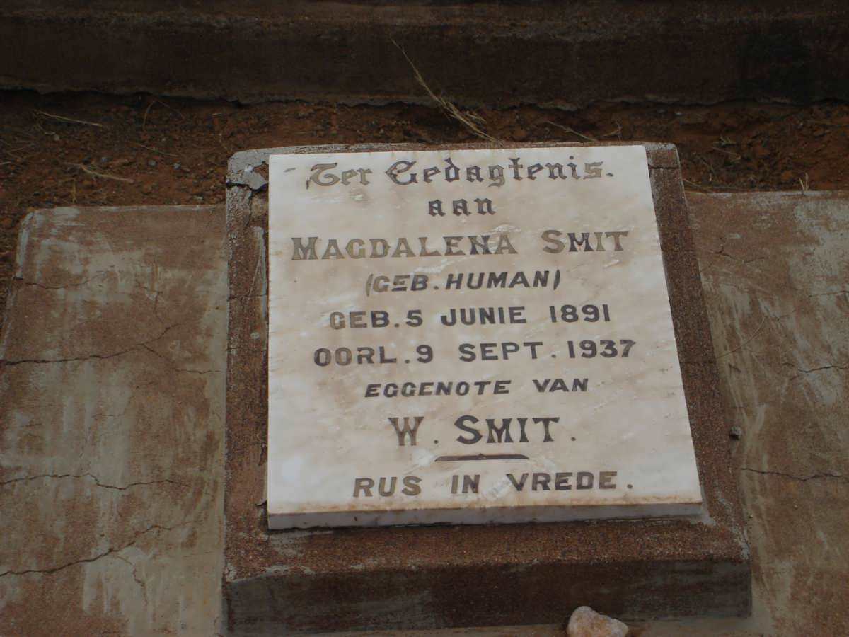 SMIT Magdalena nee HUMAN 1891-1937