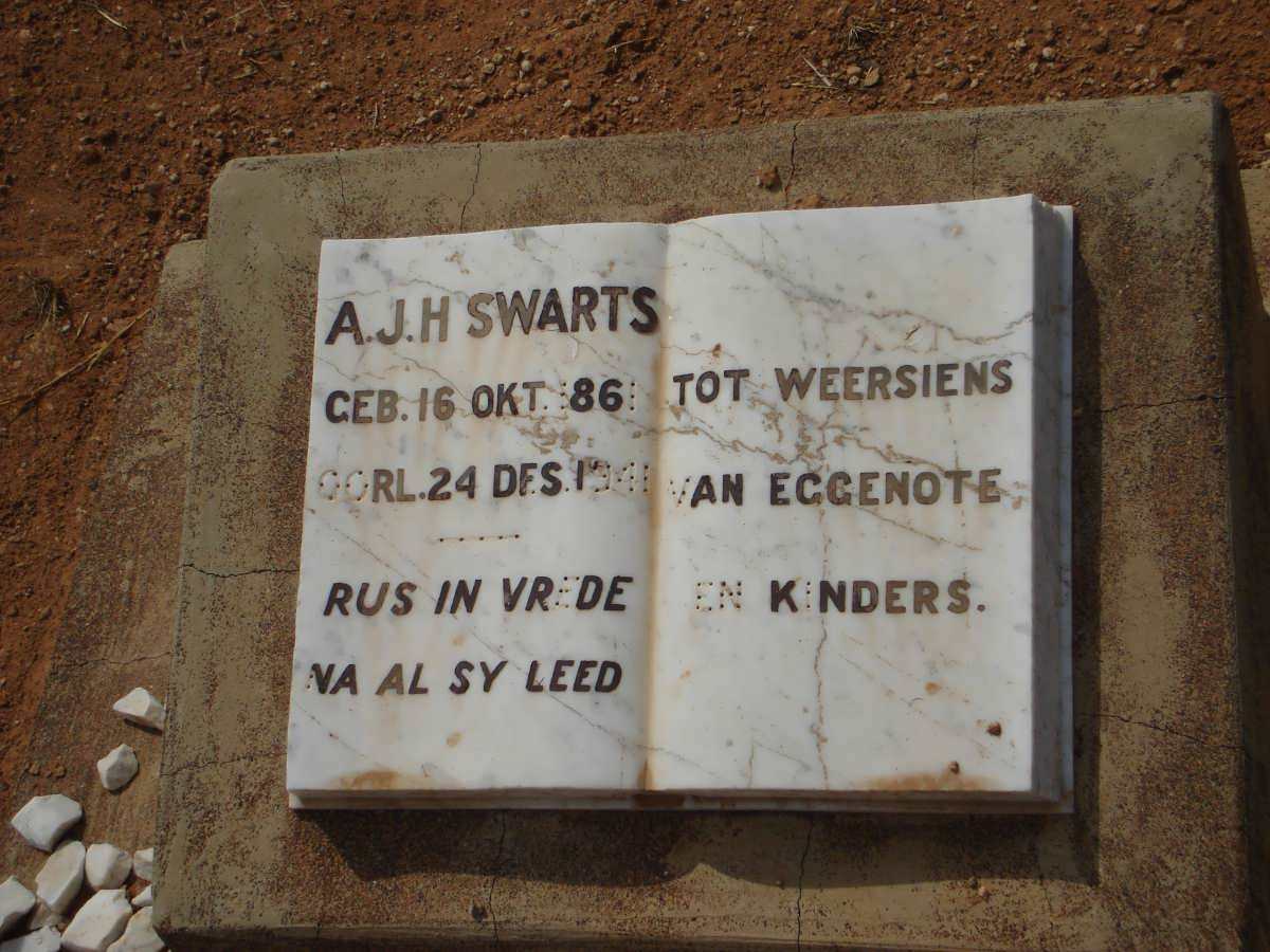 SWARTS A.J.H. 1861-1941