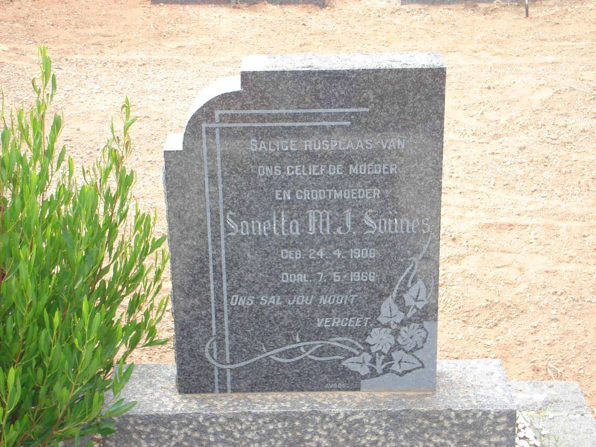 SOUNES Sanetta M.J. 1906-1966