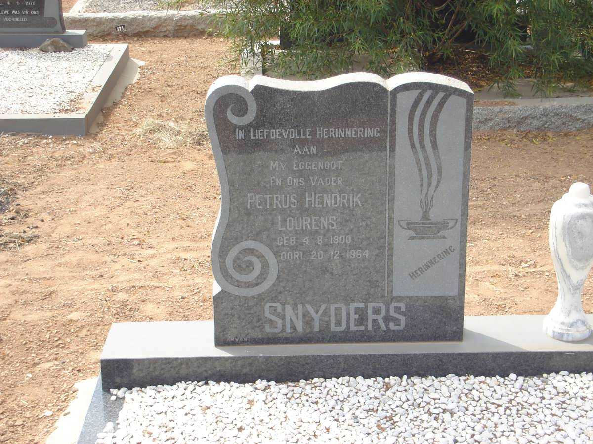 SNYDERS Petrus Hendrik Lourens 1900-1964
