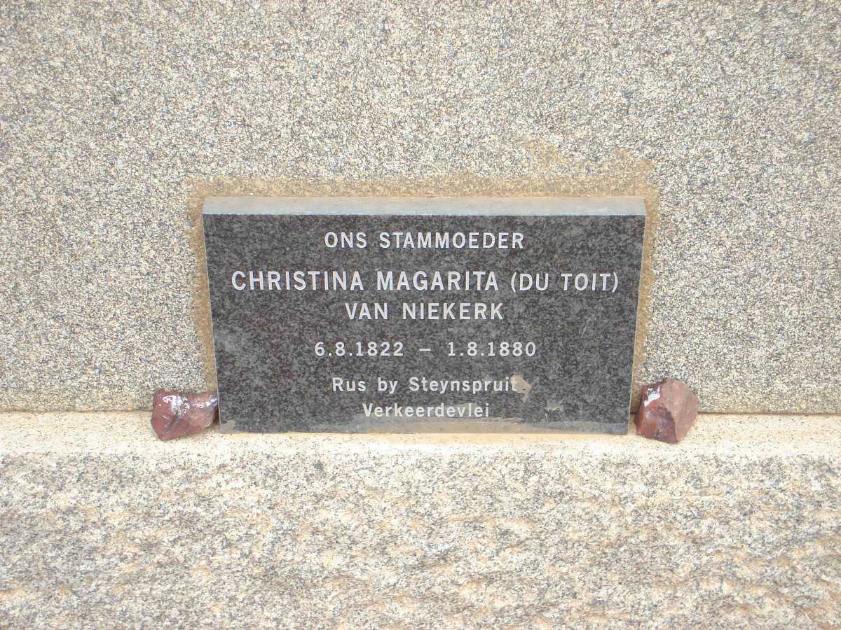 NIEKERK Christina Magarita, van nee DU TOIT 1822-1880