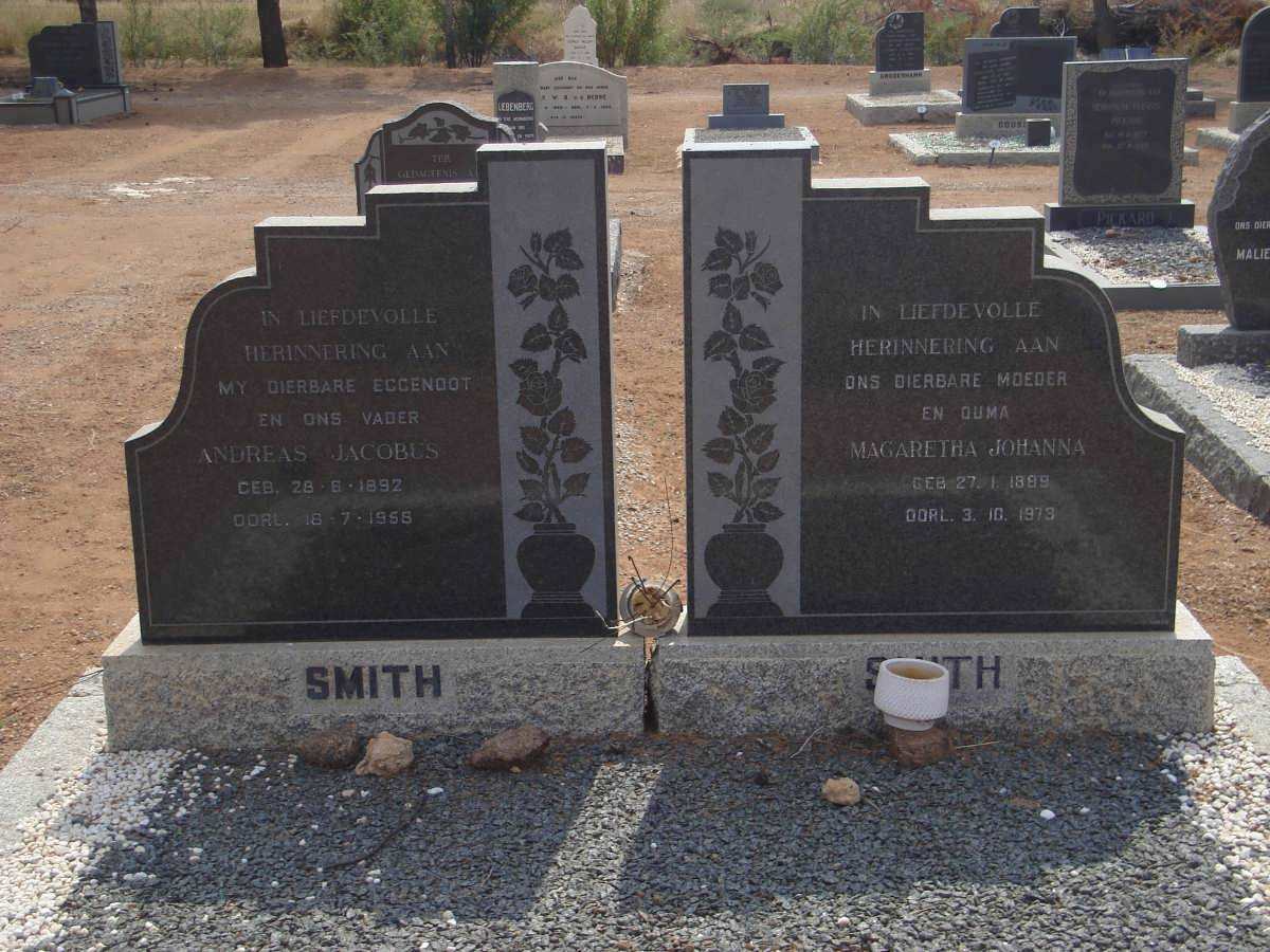 SMITH Andreas Jacobus 1892-1956 &amp; Magaretha Johanna 1889-1973