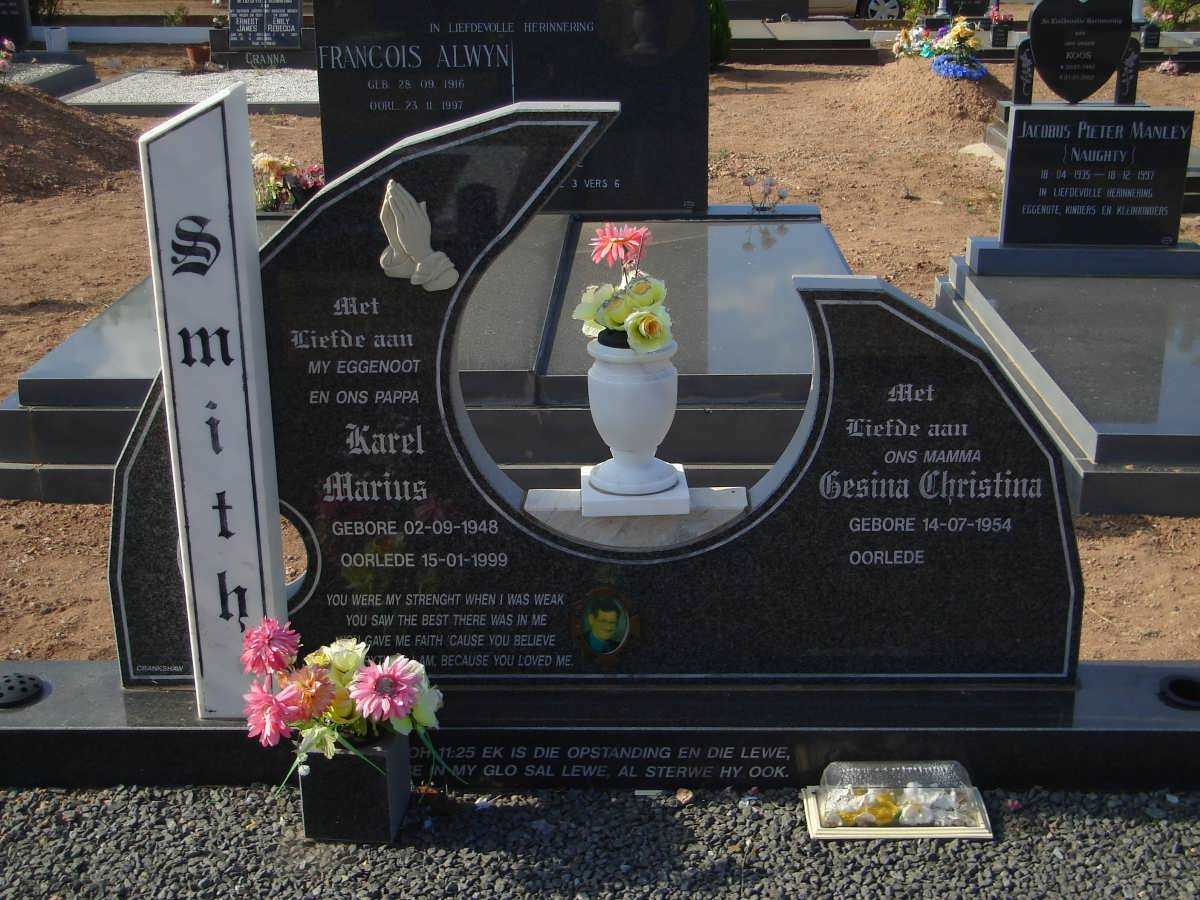 SMITH Karel Marius 1948-1999 &amp; Gesina Christina 1954-