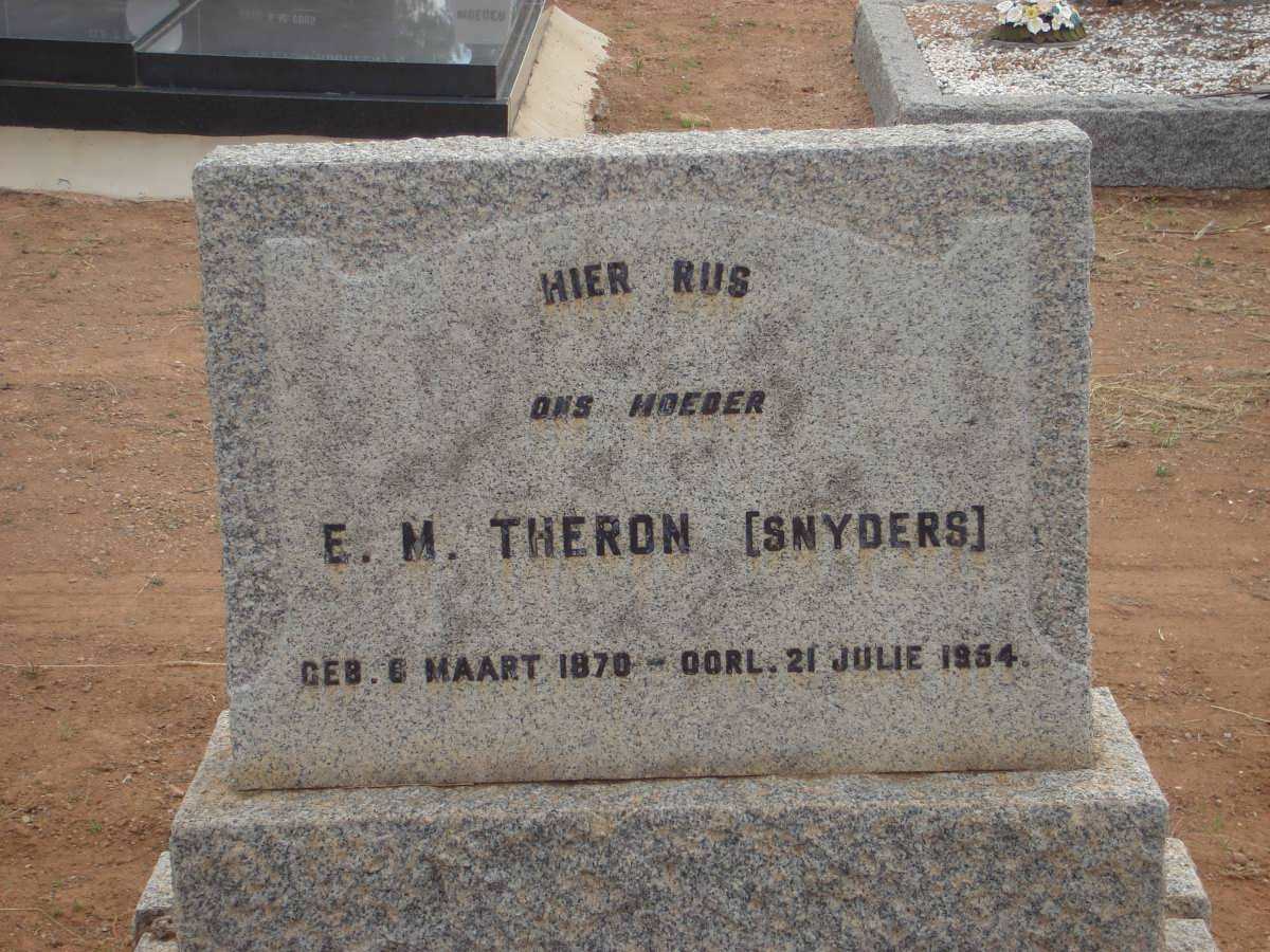 THERON E. M. nee SNYDERS 1870-1954