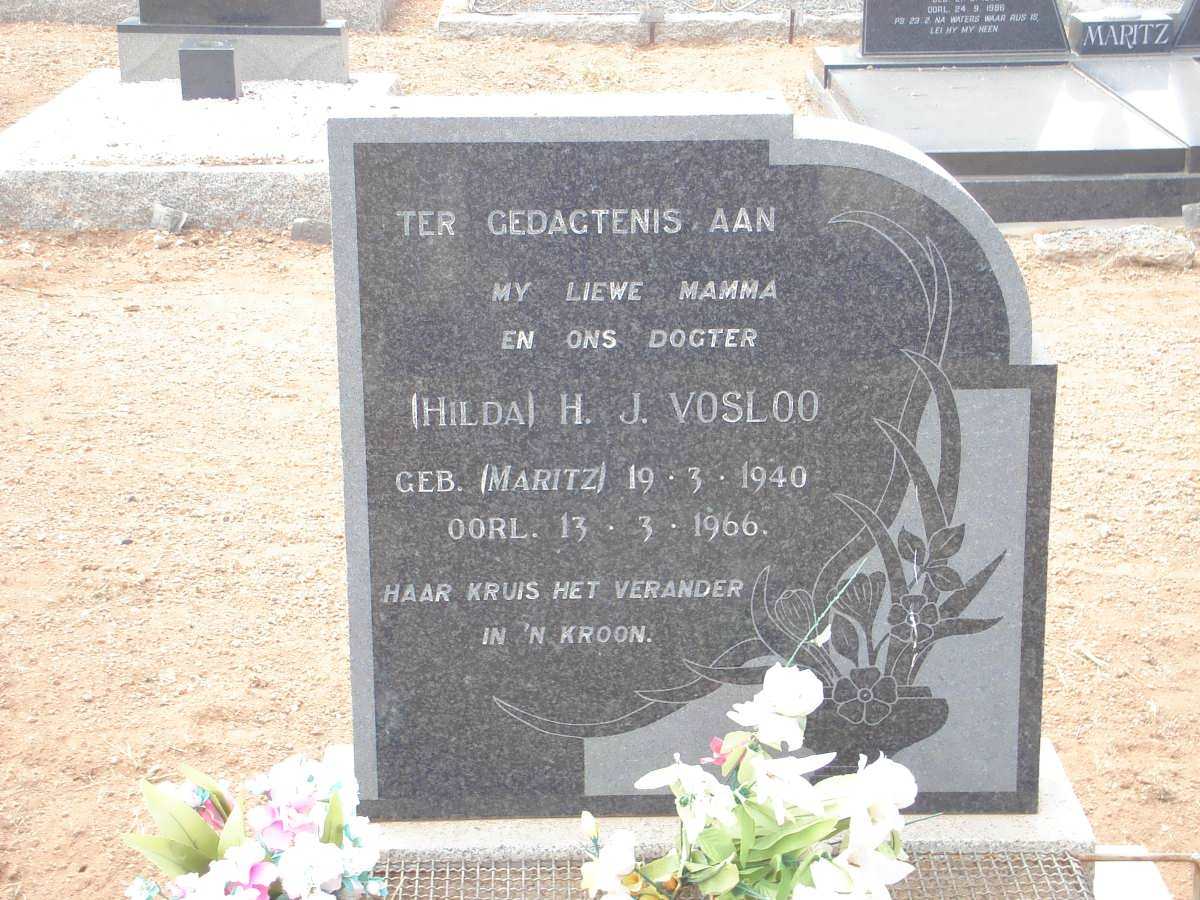 VOSLOO H.J. nee MARITZ 1940-1966