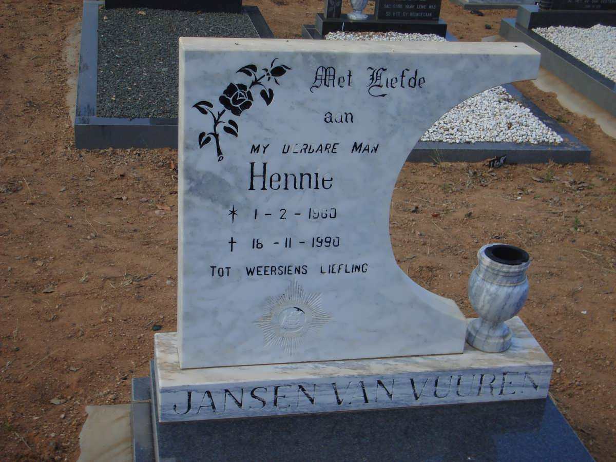 VUUREN Hennie, Jansen van 1960-1990