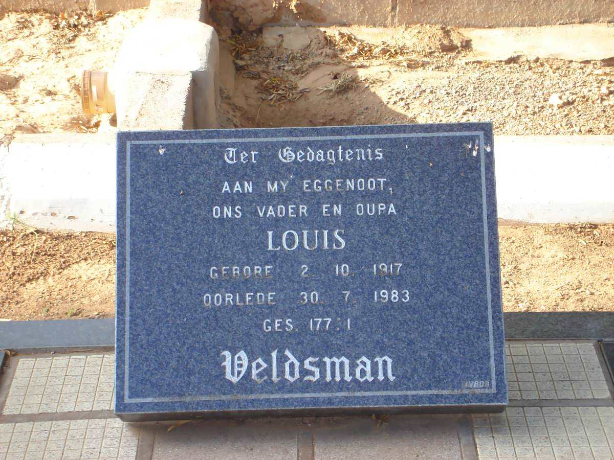 VELDSMAN Louis 1917-1983