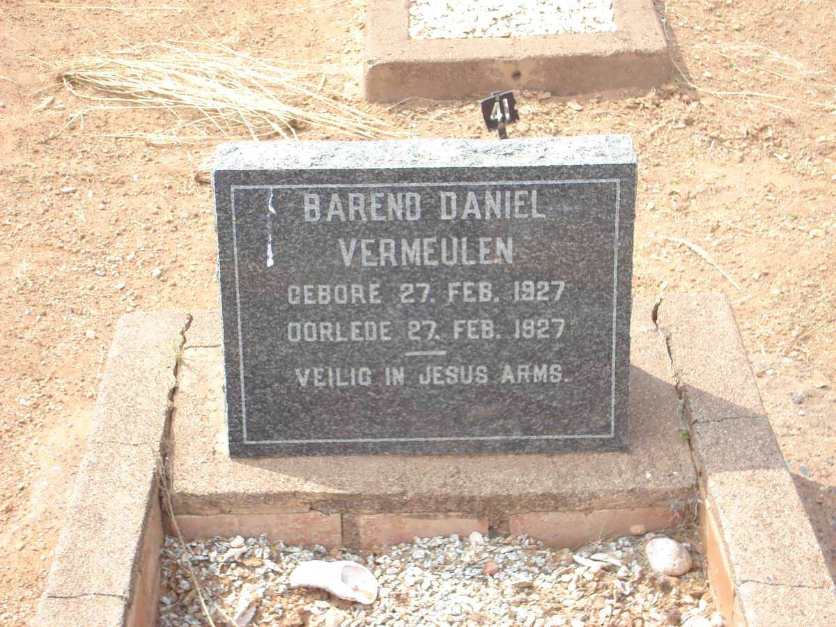 VERMEULEN Barend Daniel 1927-1927