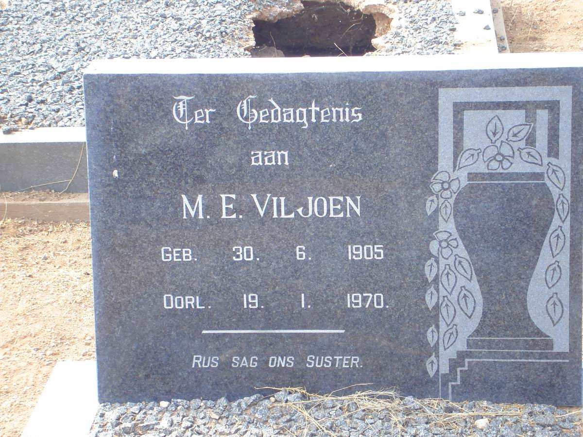 VILJOEN M.E. 1905-1970