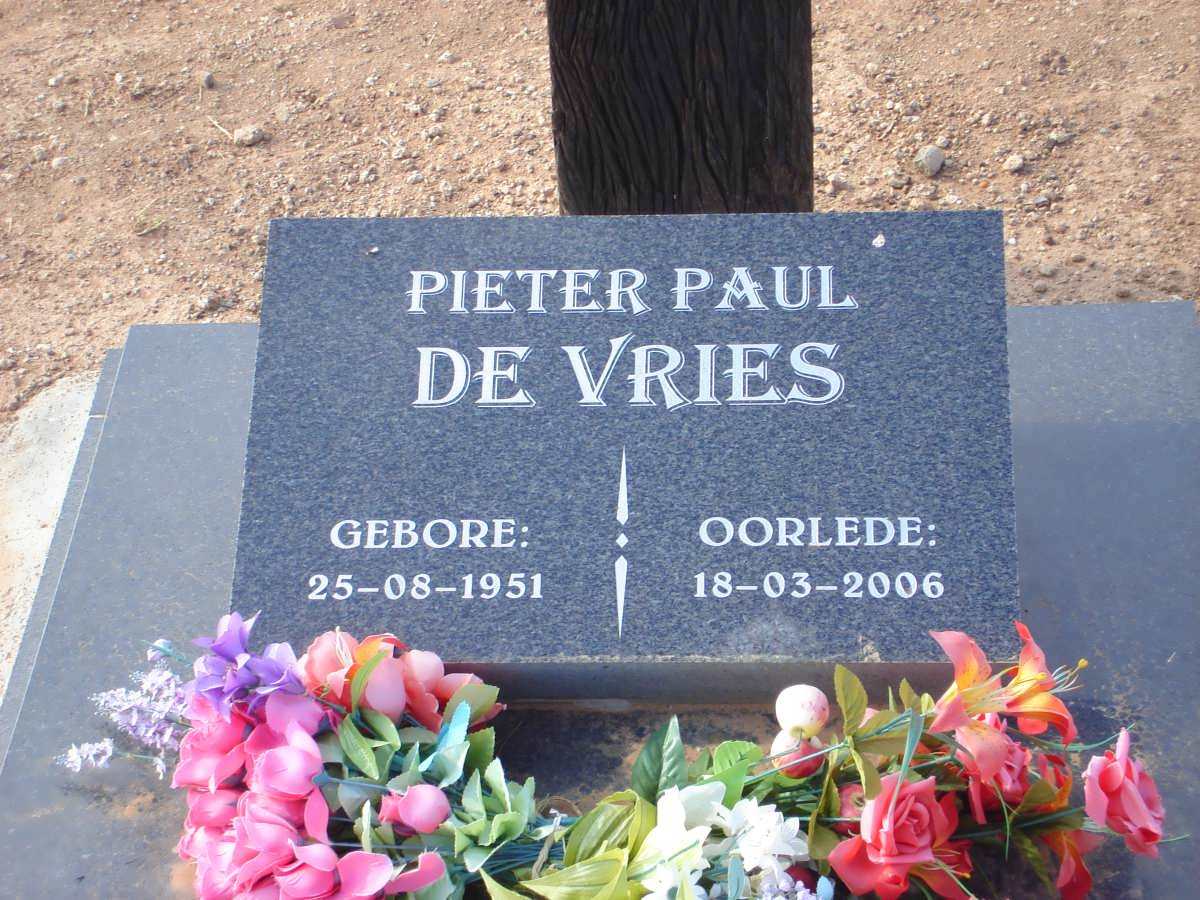 VRIES Pieter Paul, de 1951-2006