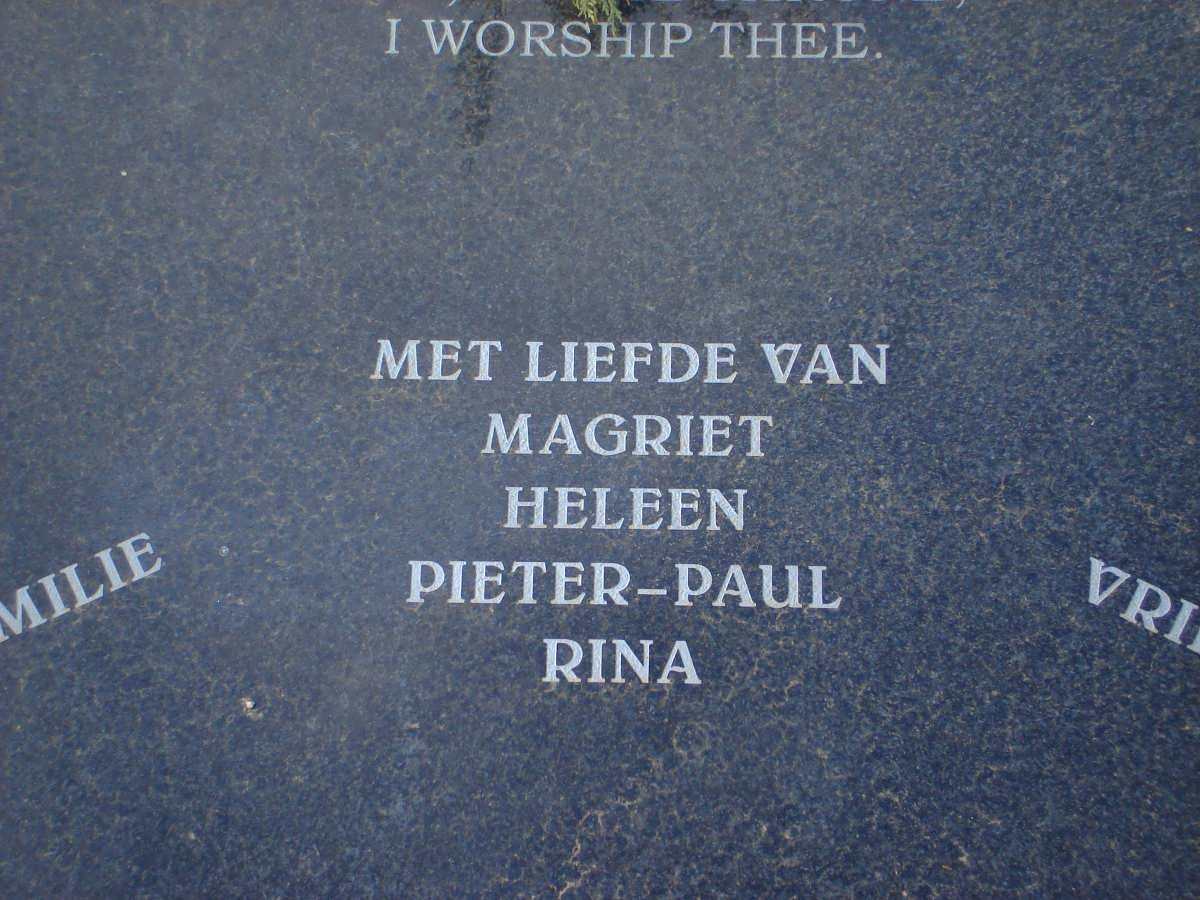 VRIES Pieter Paul, de 1951-2006