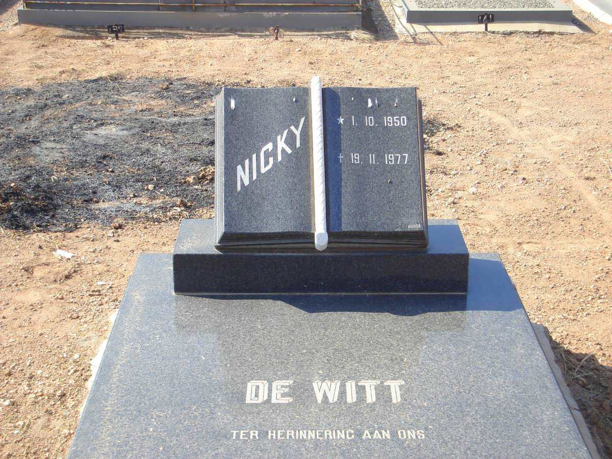 WITT Nicky, de 1950-1977