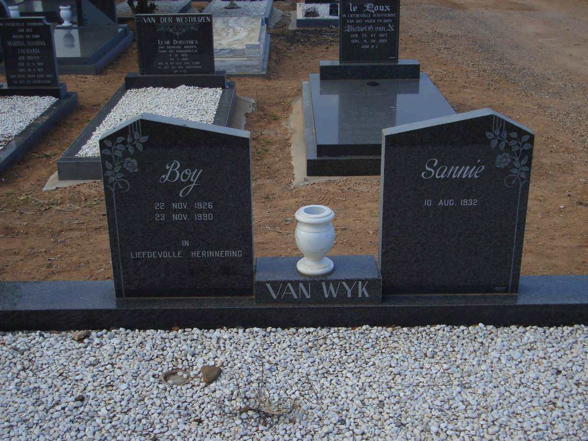 WYK Boy, van 1925-1990 &amp; Sannie 1932-