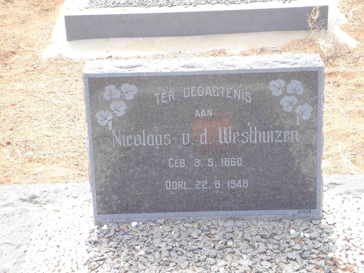 WESTHUIZEN Nicolaas, van der 1860-1948