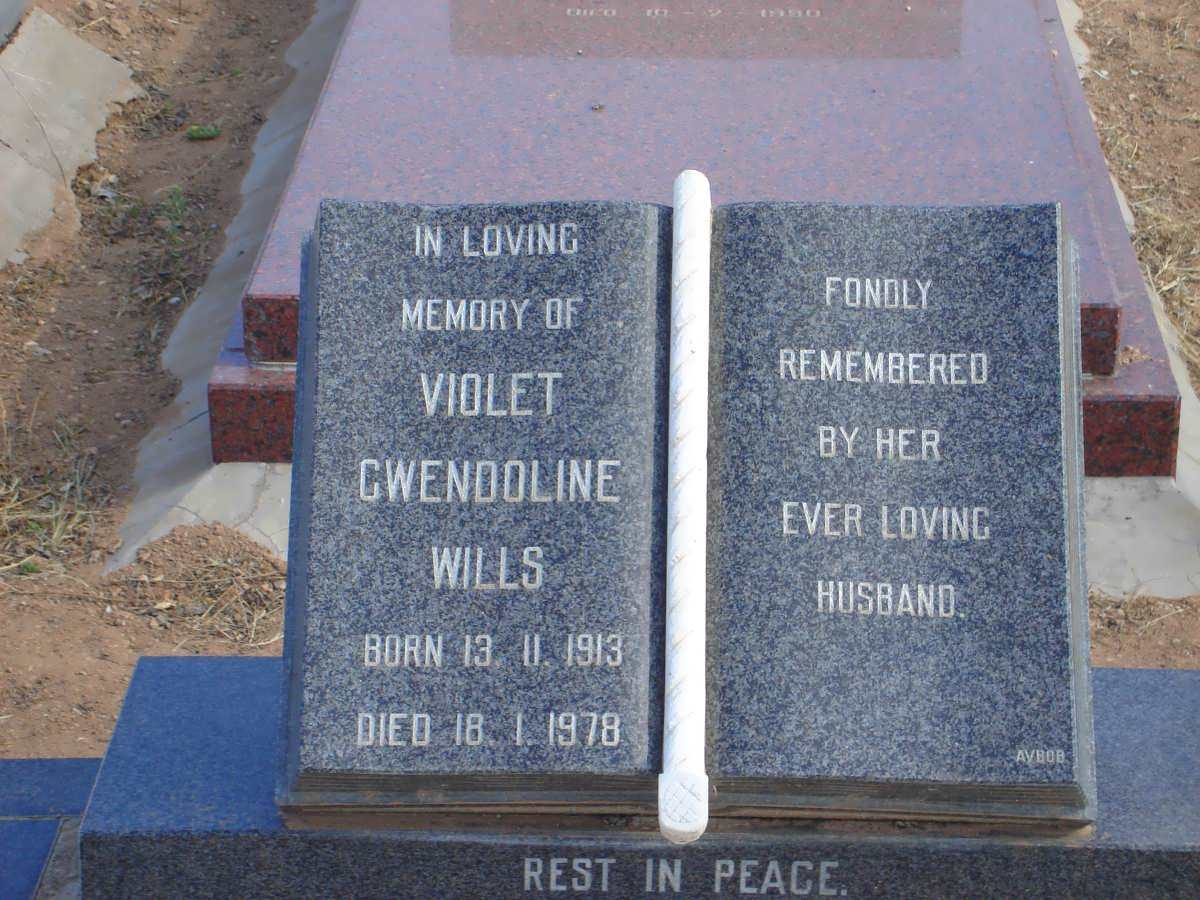 WILLS Violet Gwendoline 1913-1978