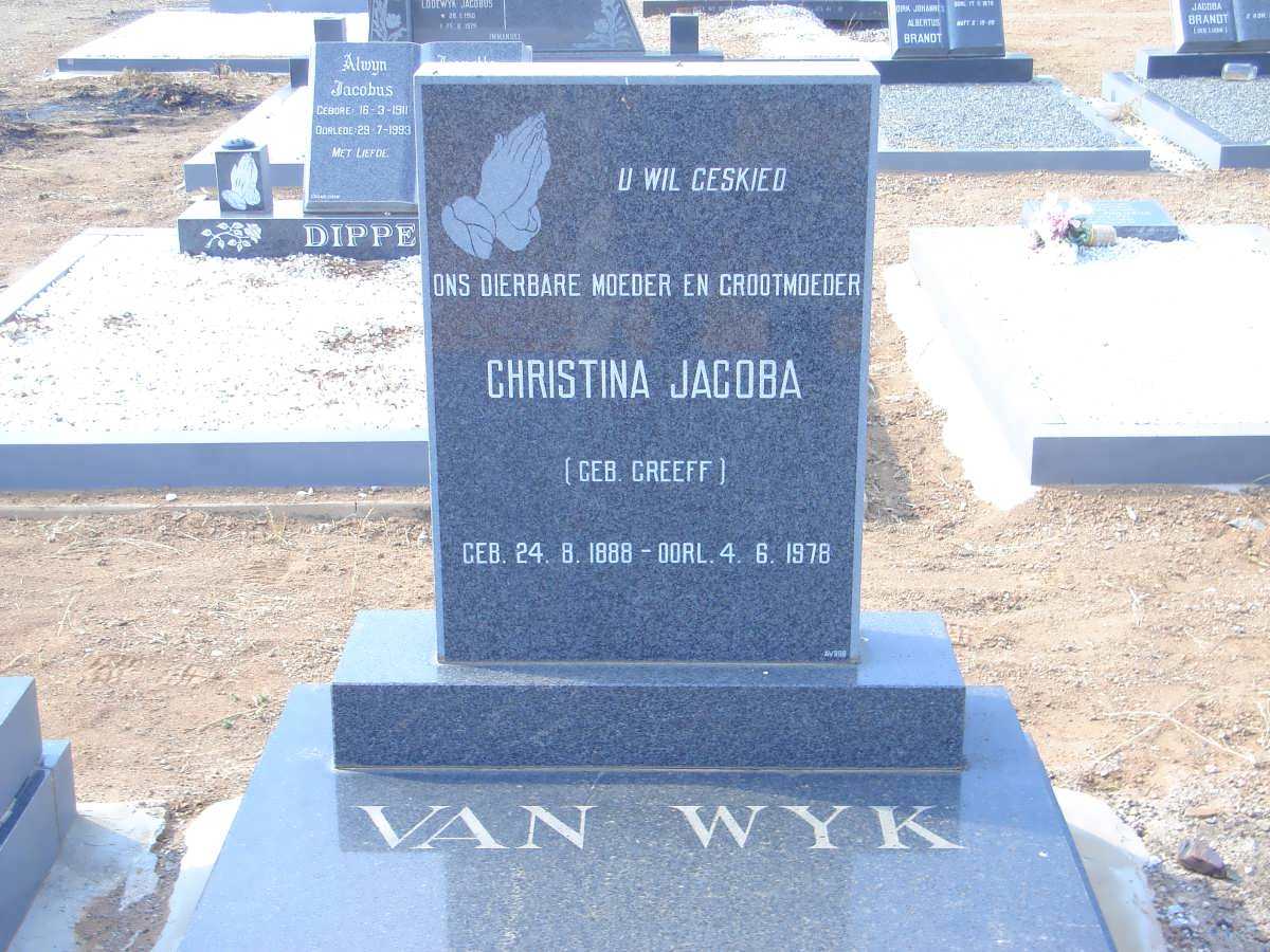 WYK Christina Jacoba, van nee GREEFF 1888-1978