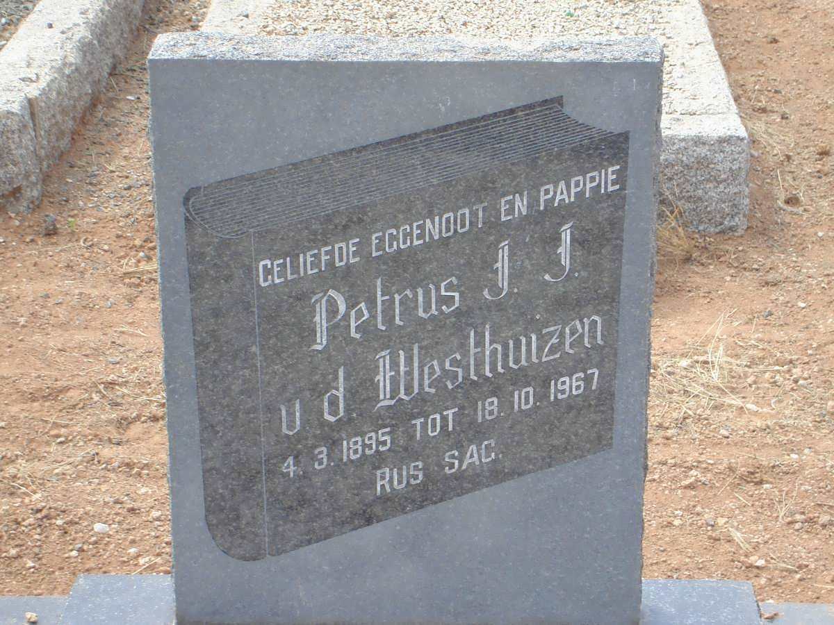 WESTHUIZEN Petrus J.J., v.d. 1895-1967