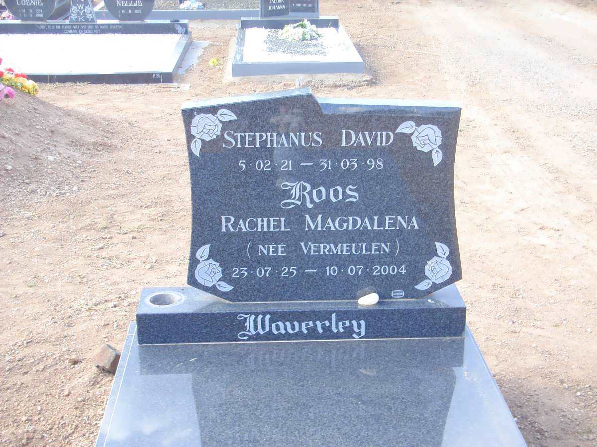 WAVERLEY Stephanus David 1921-1998 &amp; Rachel Magdalena VERMEULEN 1925-2004