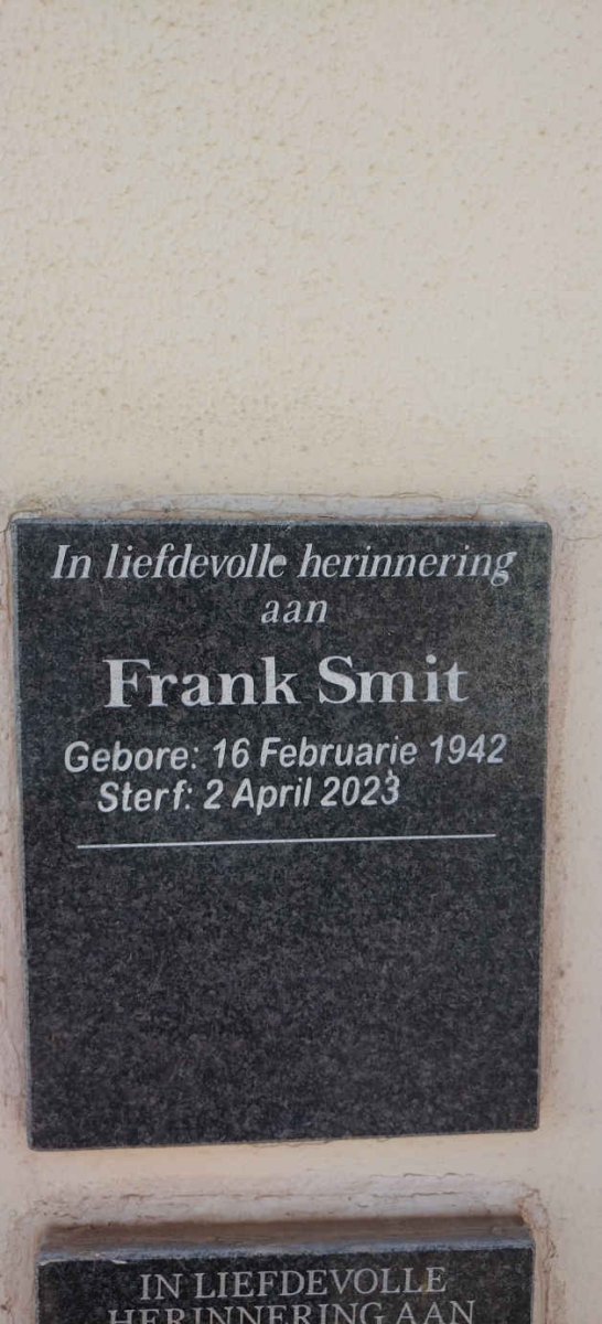 SMIT Frank 1942-2023