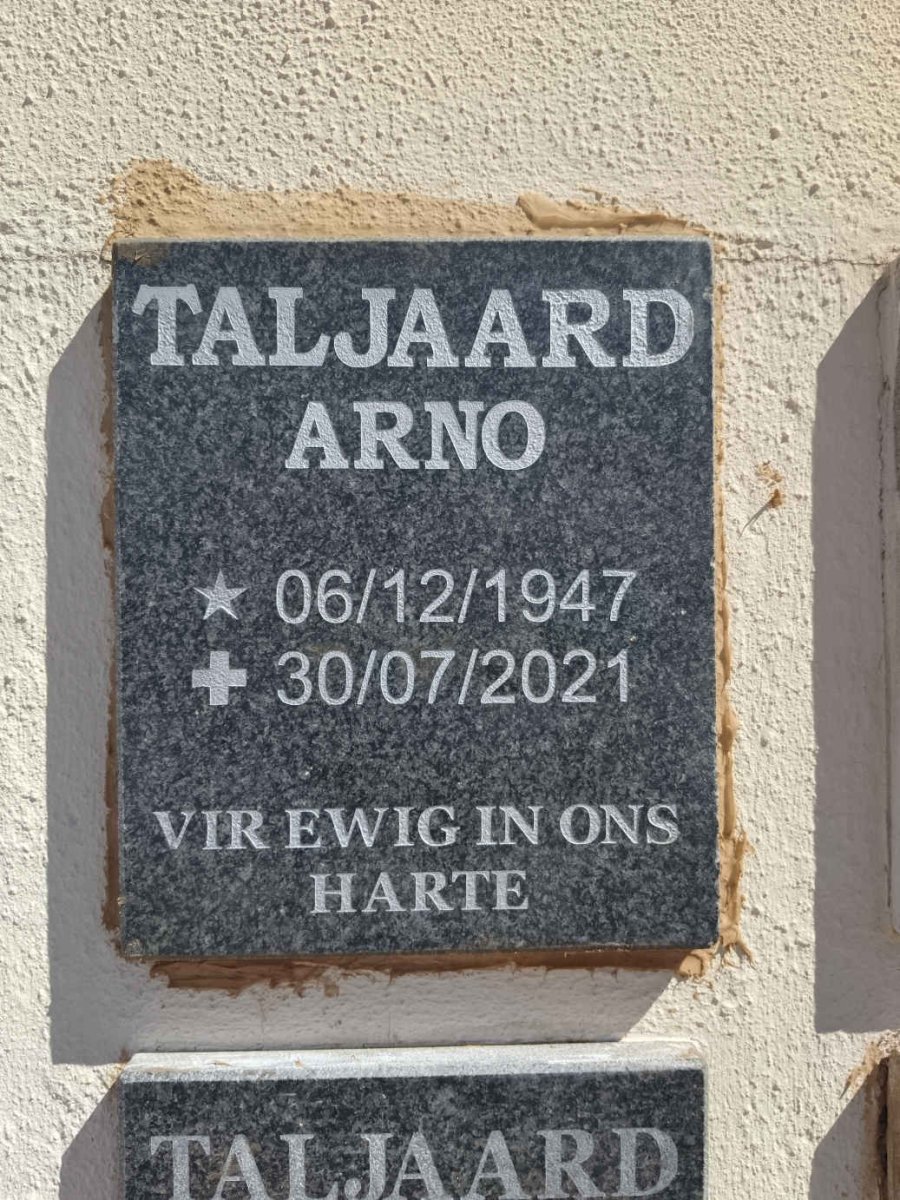TALJAARD Arno 1947-2021