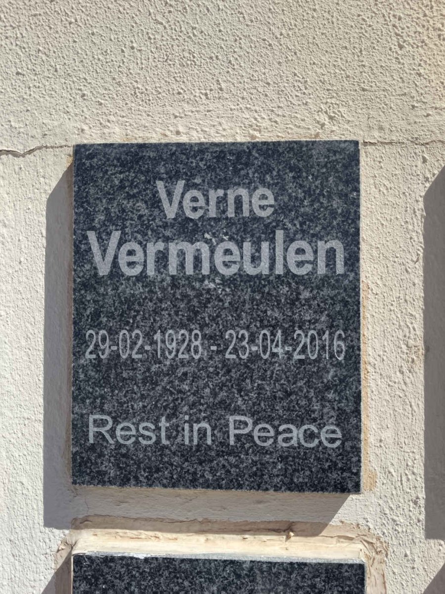 VERMEULEN Verne 1928-2016