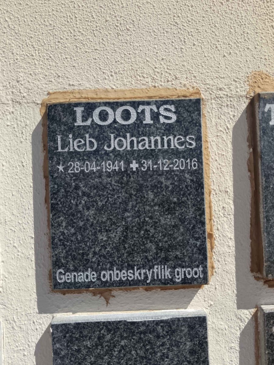 LOOTS Lieb Johannes 1941-2016