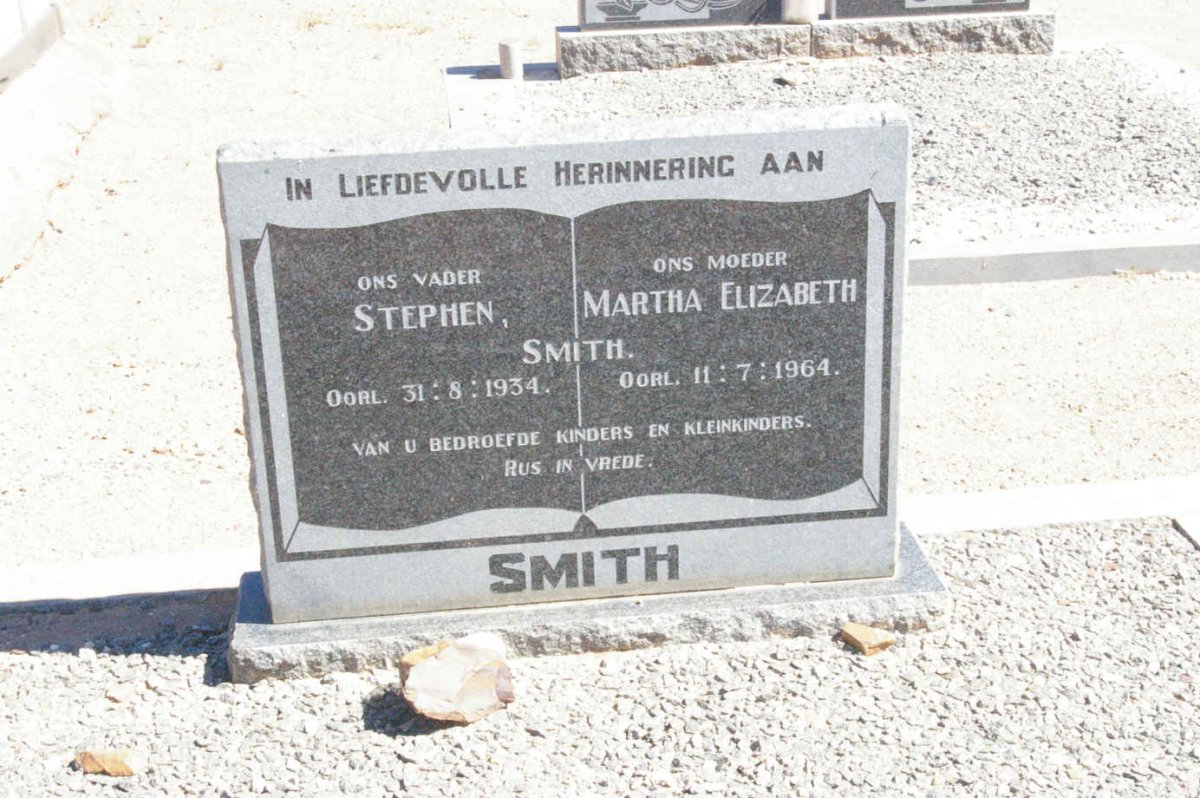 SMITH Stephen -1934 &amp; Martha Elizabeth -1964