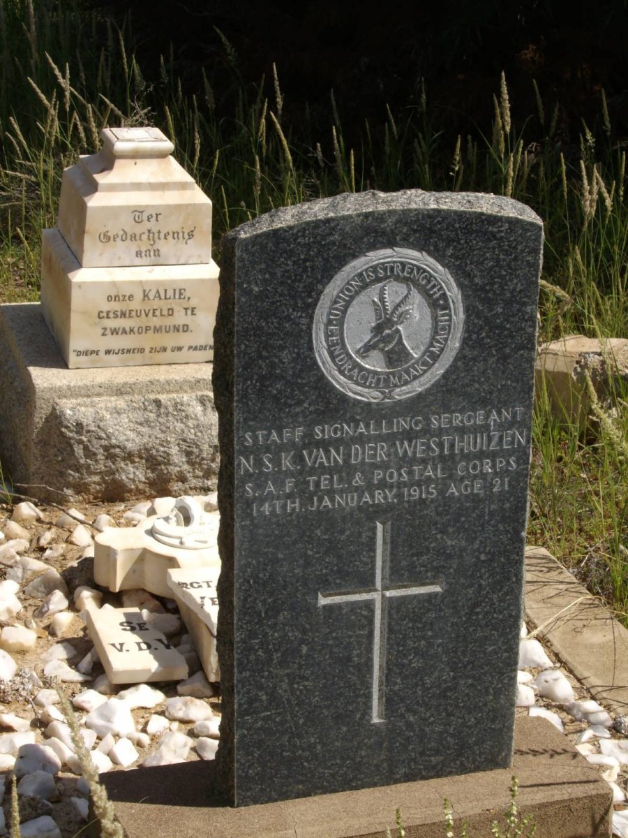 WESTHUIZEN N.S.K., van der  -1915
