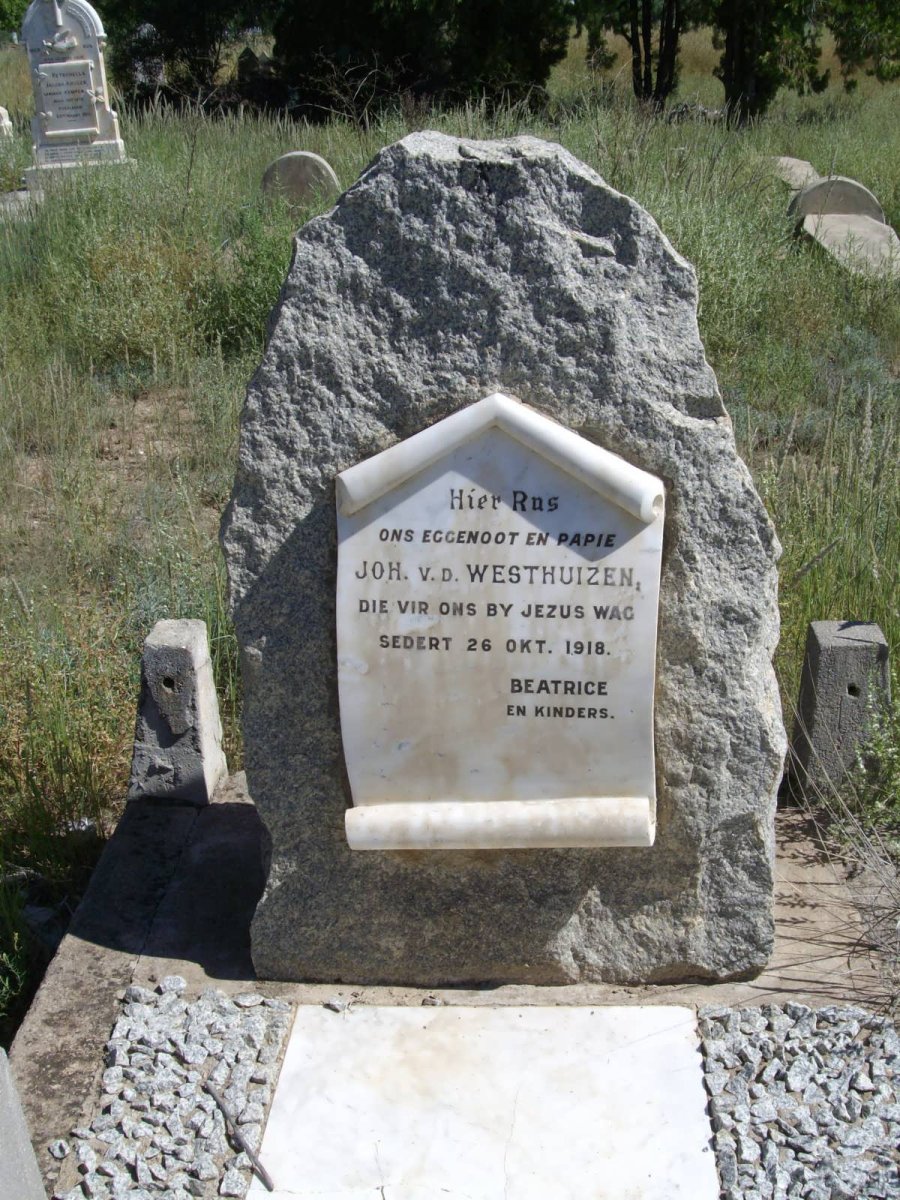 WESTHUIZEN Joh. v.d.  -1918