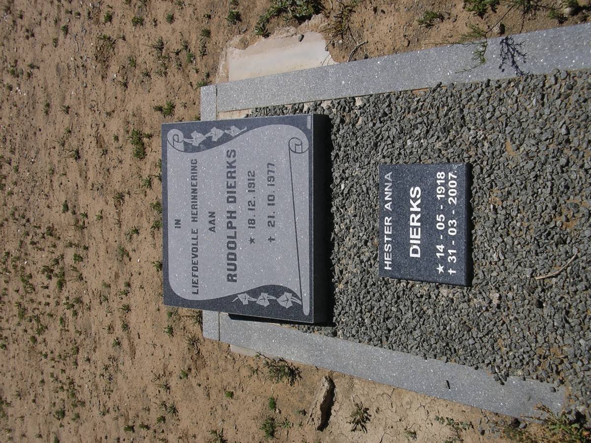 DIERKS Rudolph 1912-1977 &amp; Hester Anna 1918-2007