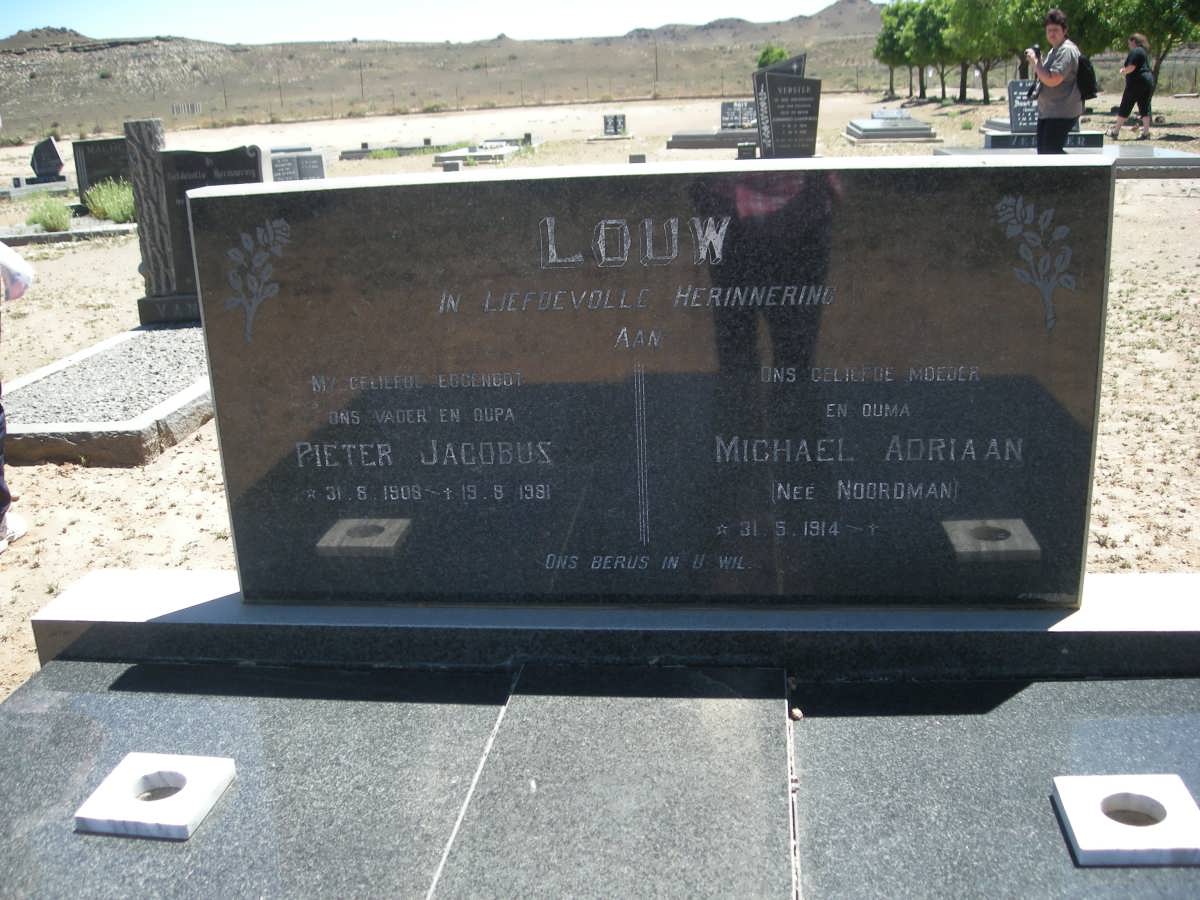 LOUW Pieter Jacobus 1908-1981 &amp; Michael Adriaan NOORDMAN 1914-