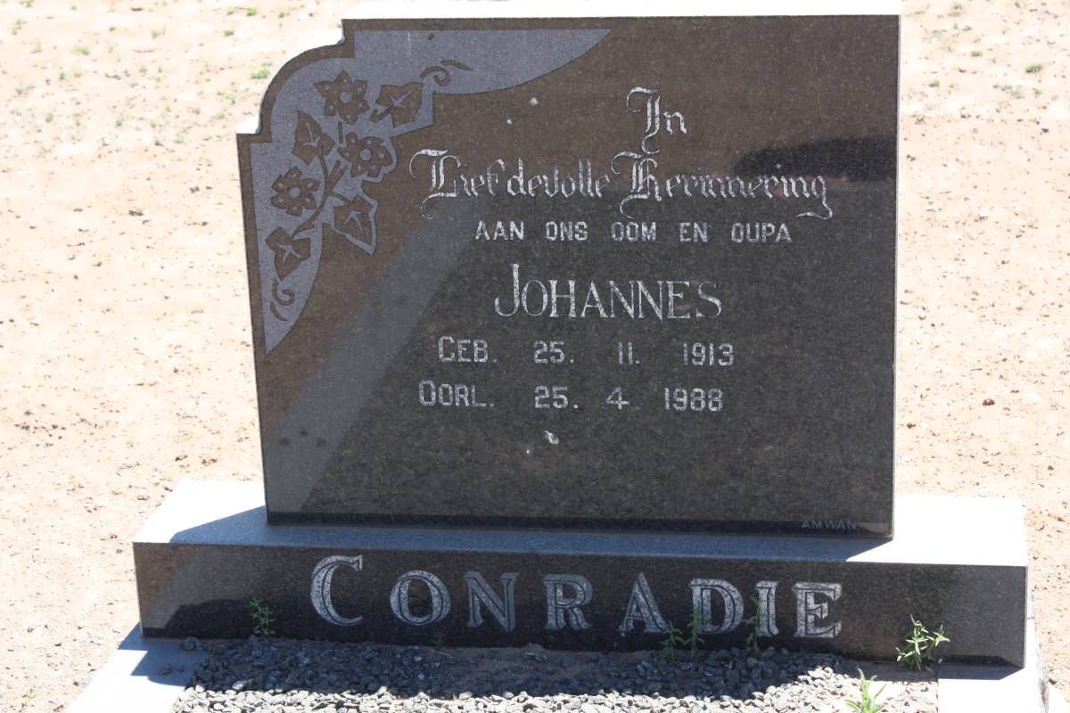CONRADIE Johannes 1913-1988