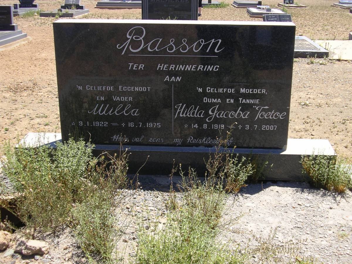 BASSON Willa 1922-1975 &amp; Hilda Jacoba 1919-2007