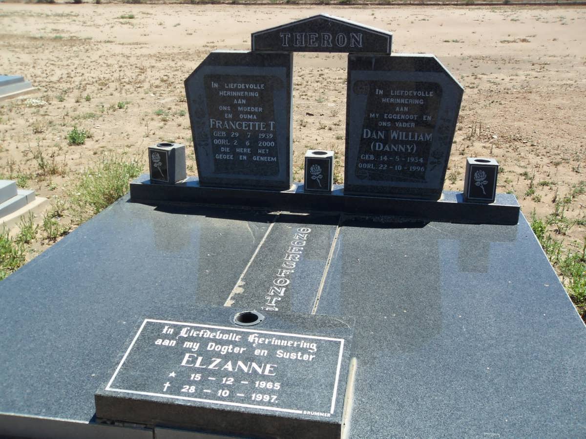 THERON Dan William 1934-1996 &amp; Francette T. 1939-2000 :: THERON Elzanne 1965-1997