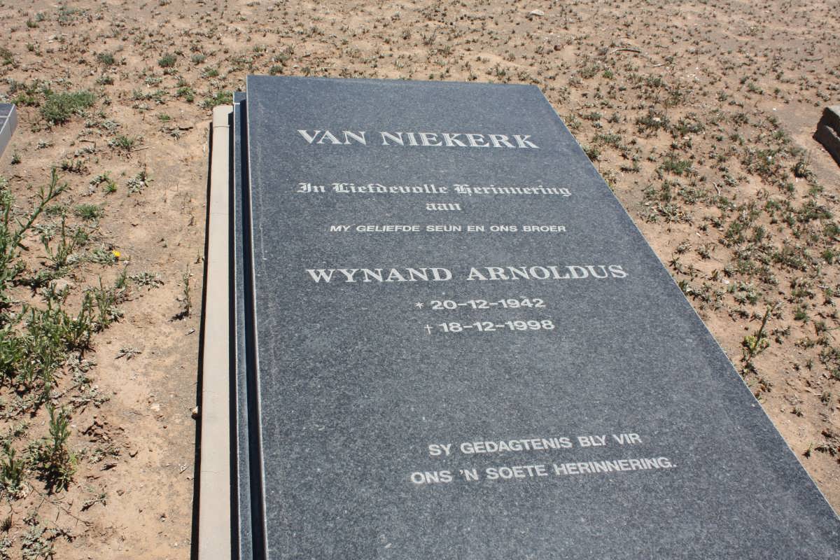 NIEKERK Wynand Arnoldus, van 1942-1998