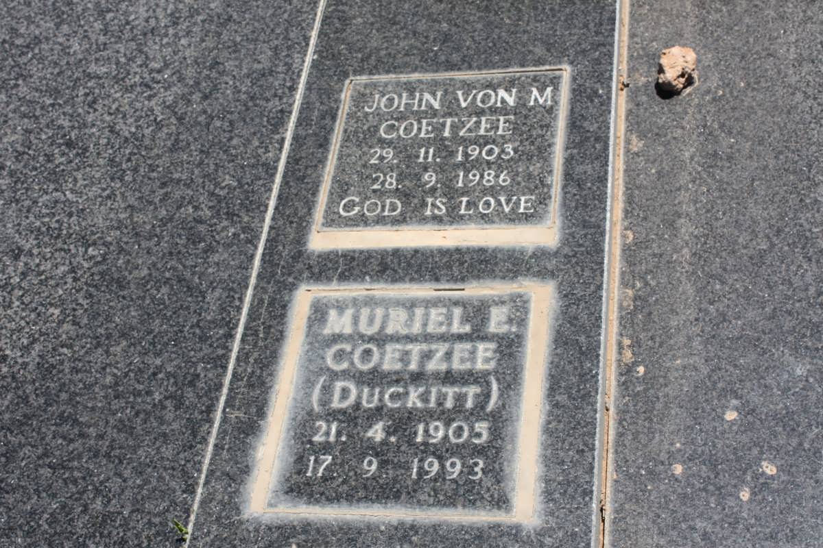 MERWE Johannes Stephanus Enslin, van der 1927-1993 :: COETZEE John von M. 1903-1986 &amp; Muriel E. DUCKITT 1905-1993 _3