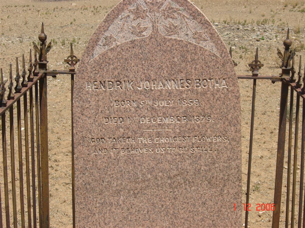 BOTHA Hendrik Johannes 1859-1879