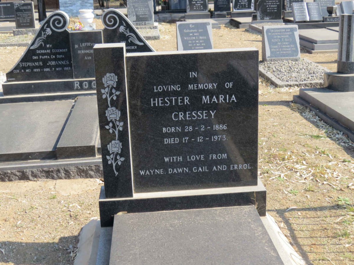 CRESSEY Hester Maria 1886-1973