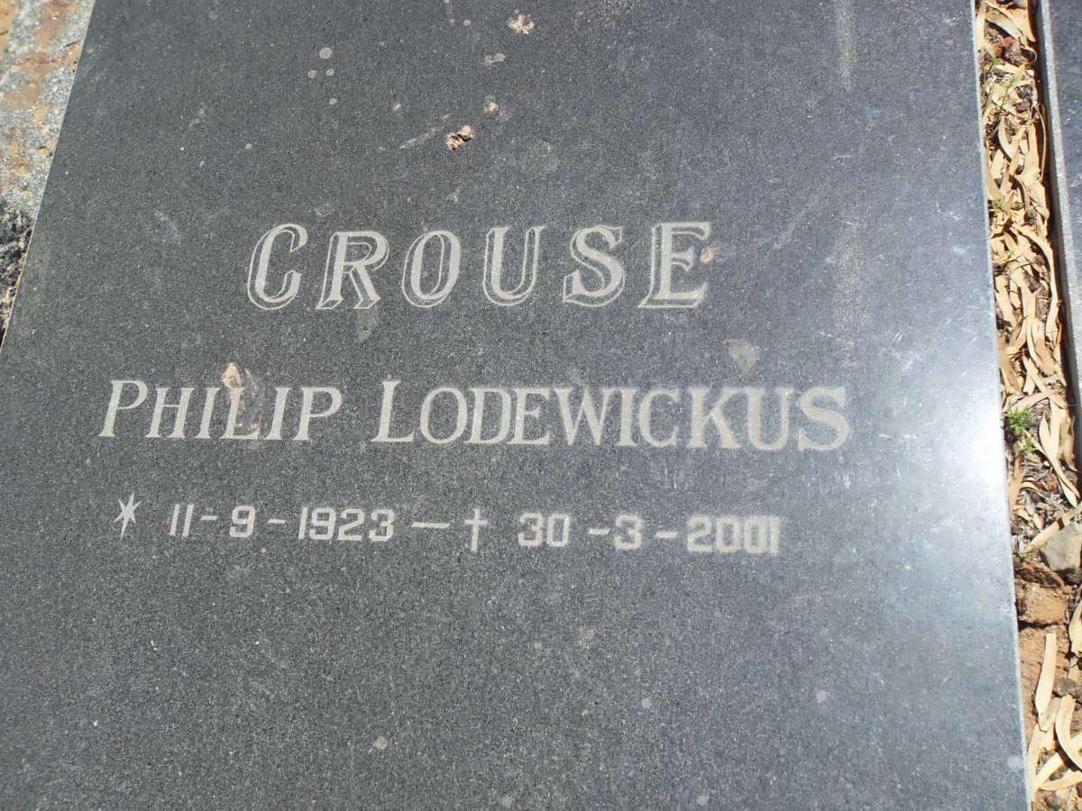 CROUSE Philip Lodewickus 1923-2001