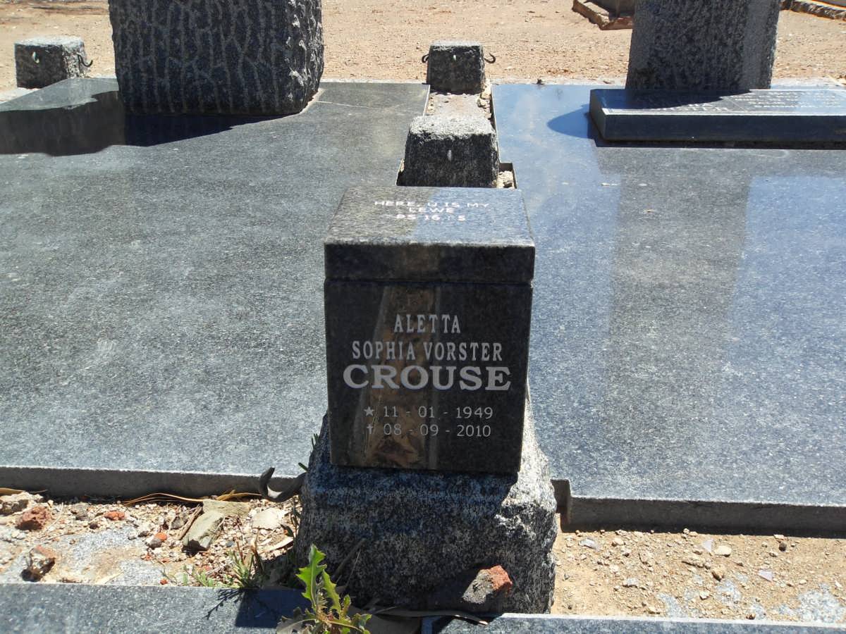 CROUSE Aletta Sophia Vorster 1949-2010