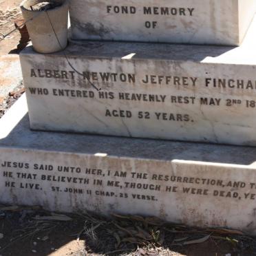 FINCHAM Albert Newton Jeffrey -1899