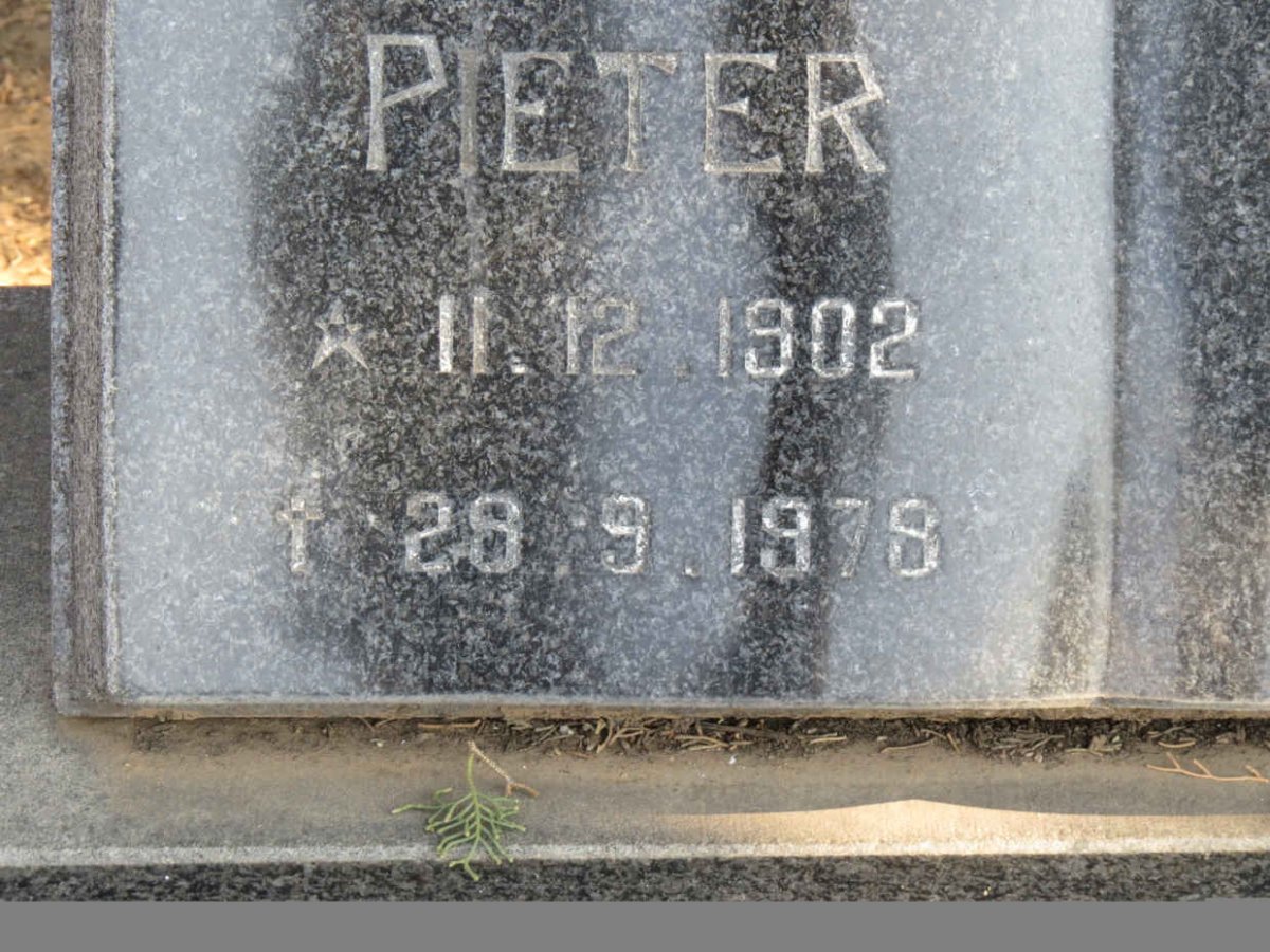 GOUWS Pieter 1902-1978 &amp; Hendrika 1905-1992