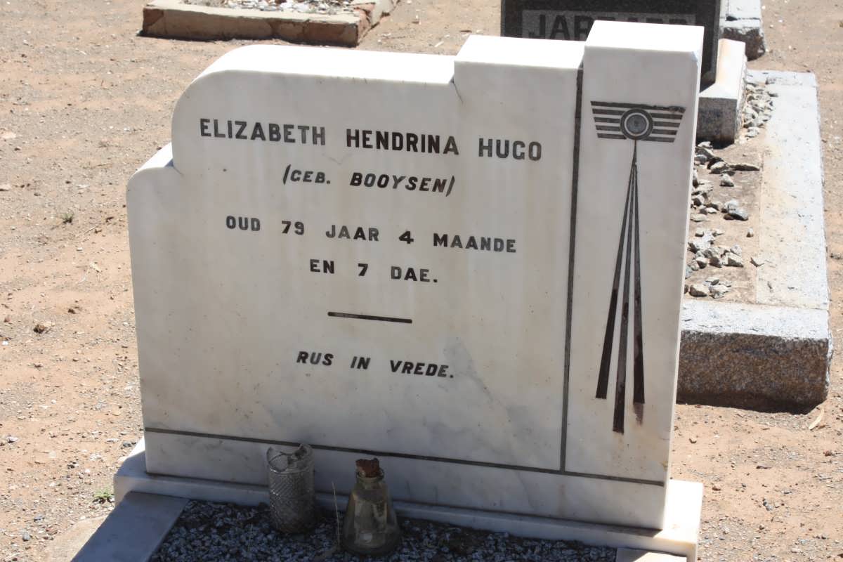 HUGO Elizabeth Hendrina nee BOOYSEN
