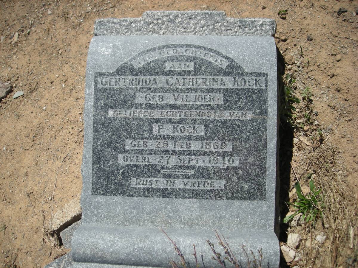 KOCK Gertruida Catherina nee VILJOEN 1869-1940