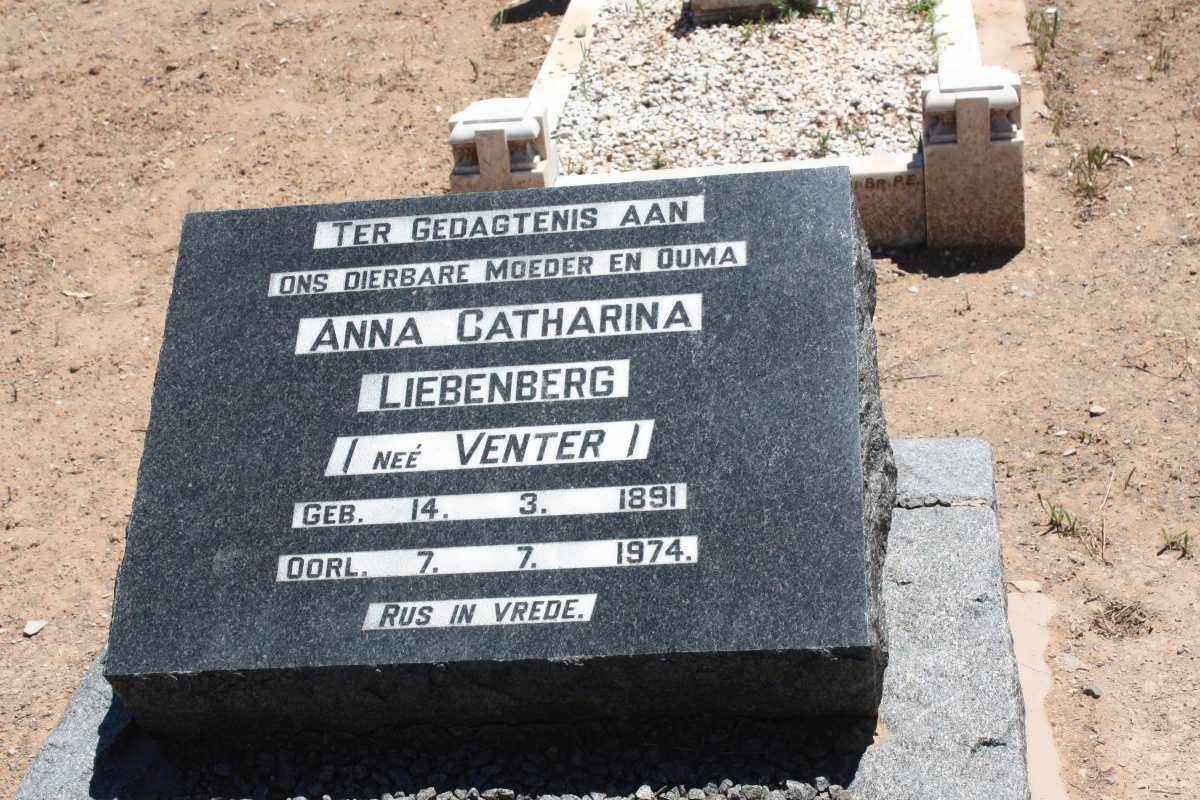 LIEBENBERG Anna Catharina nee VENTER 1891-1974