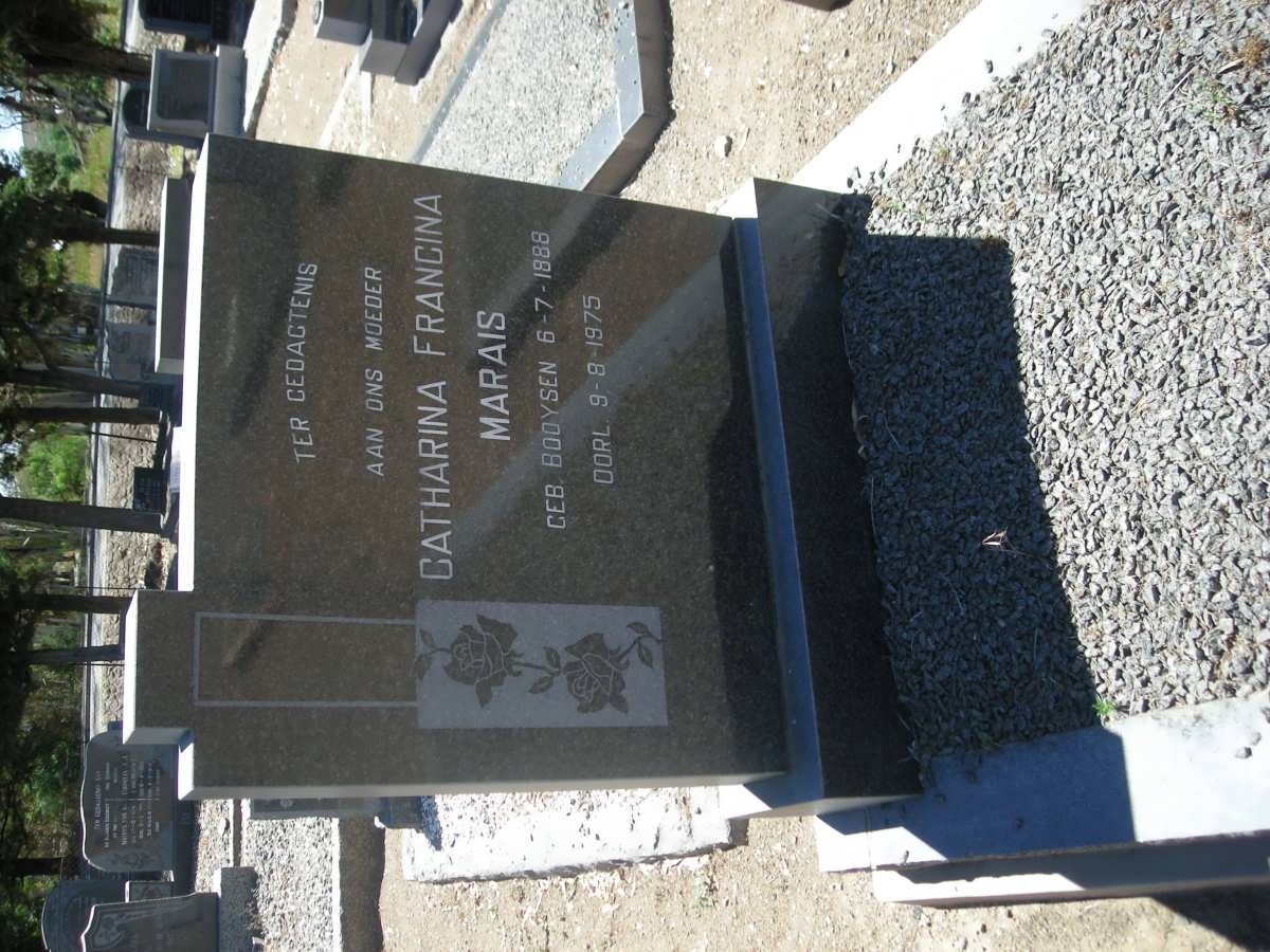MARAIS Catharina Francina nee BOOYSEN 1888-1975