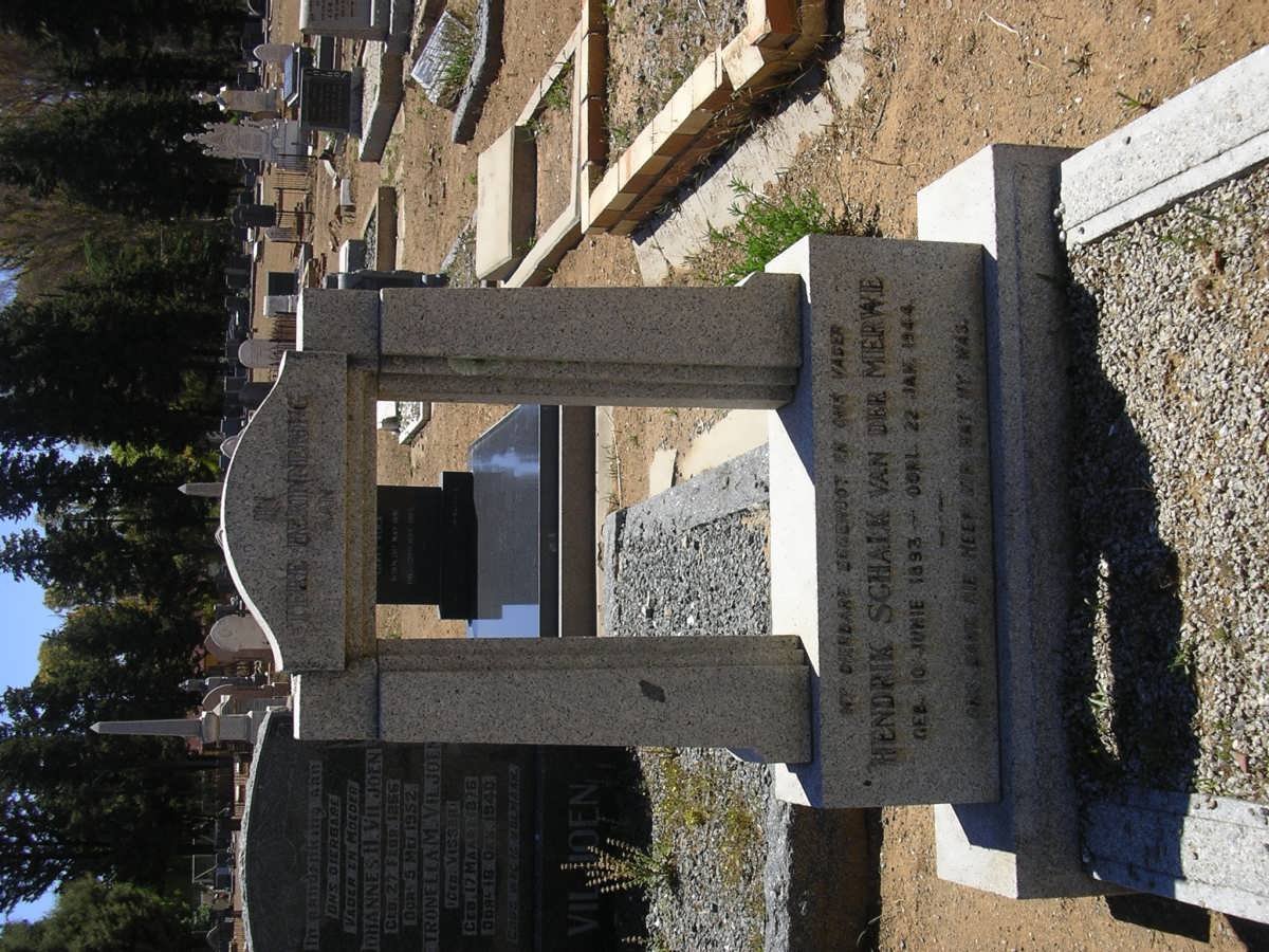 MERWE Hendrik Schalk, van der 1893-1944